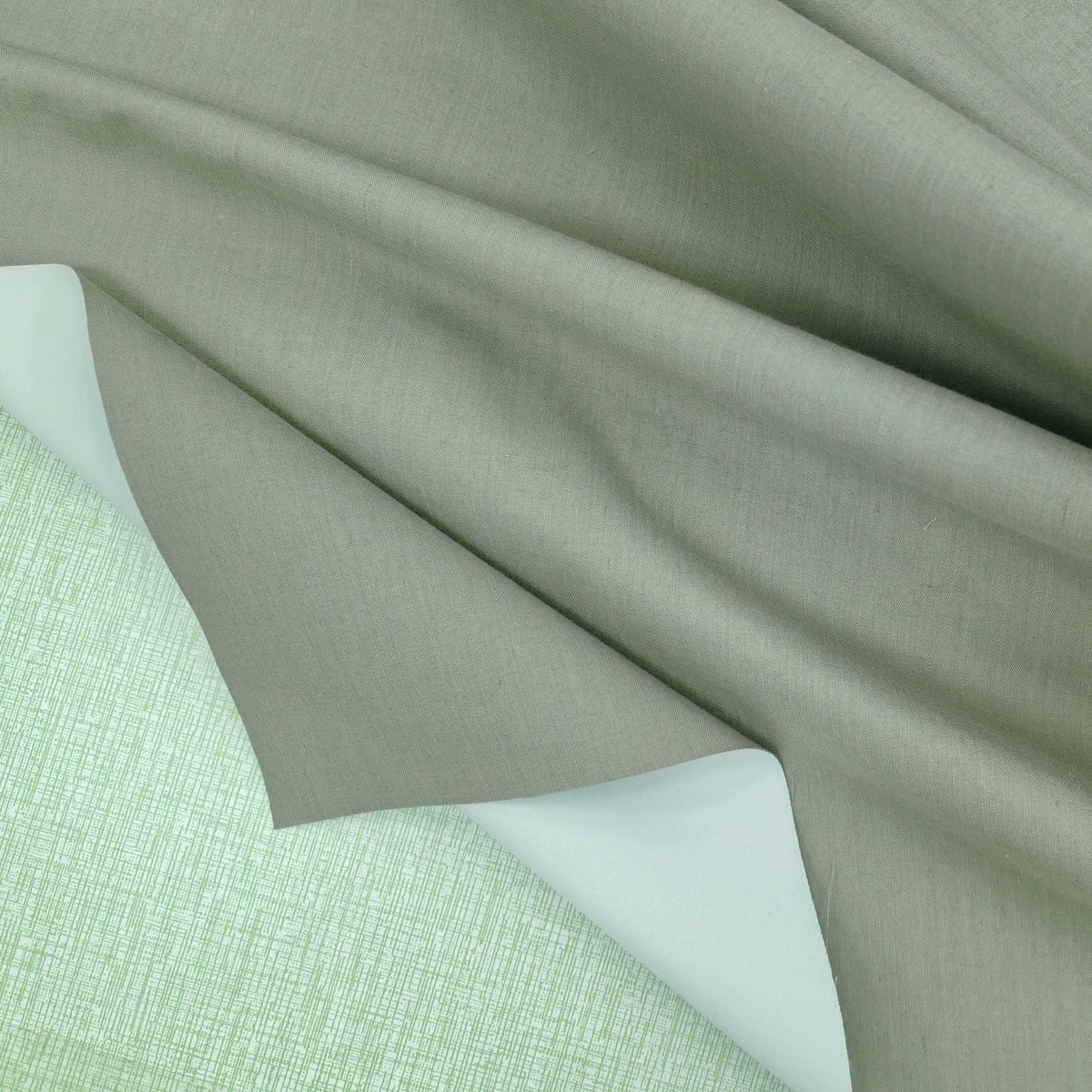 Flame Retardant Ash Gray Cotton Blackout Roman Shade