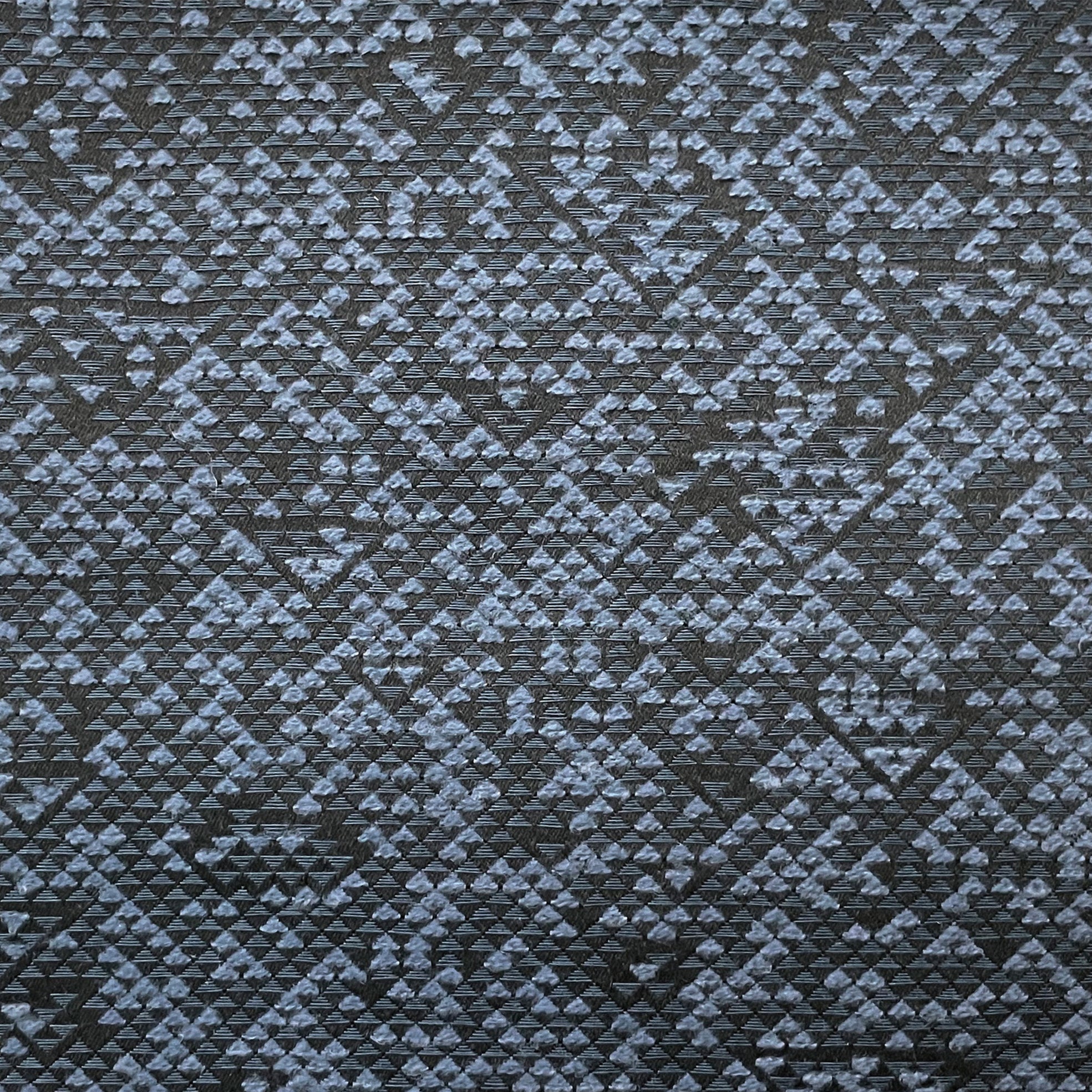 Diamond Black&Blue Faux Wool Roman Shade