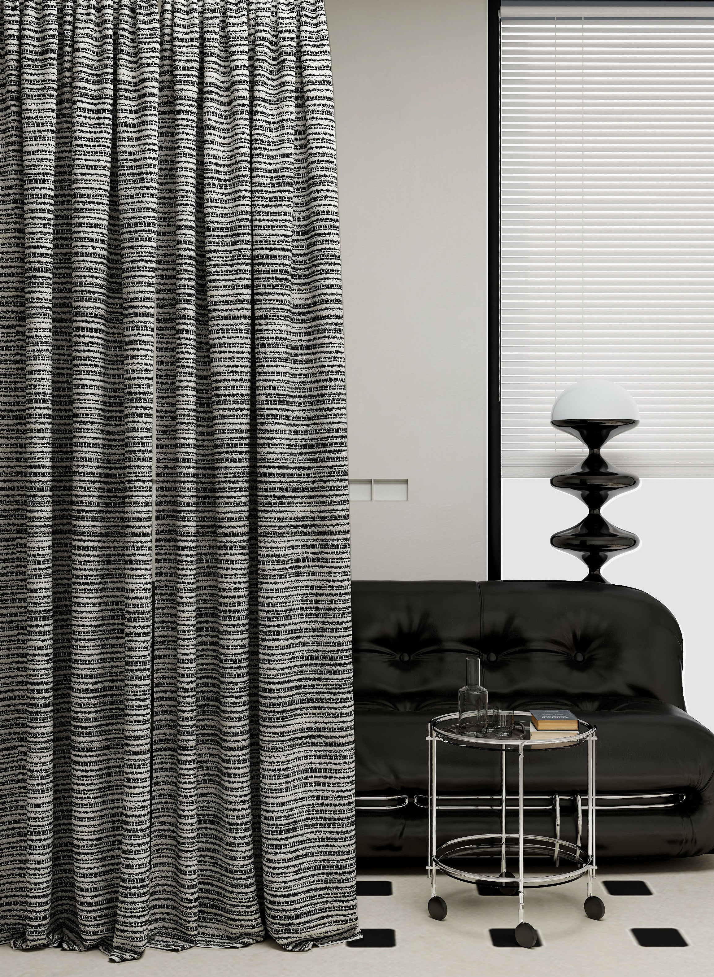 Line Black Drape