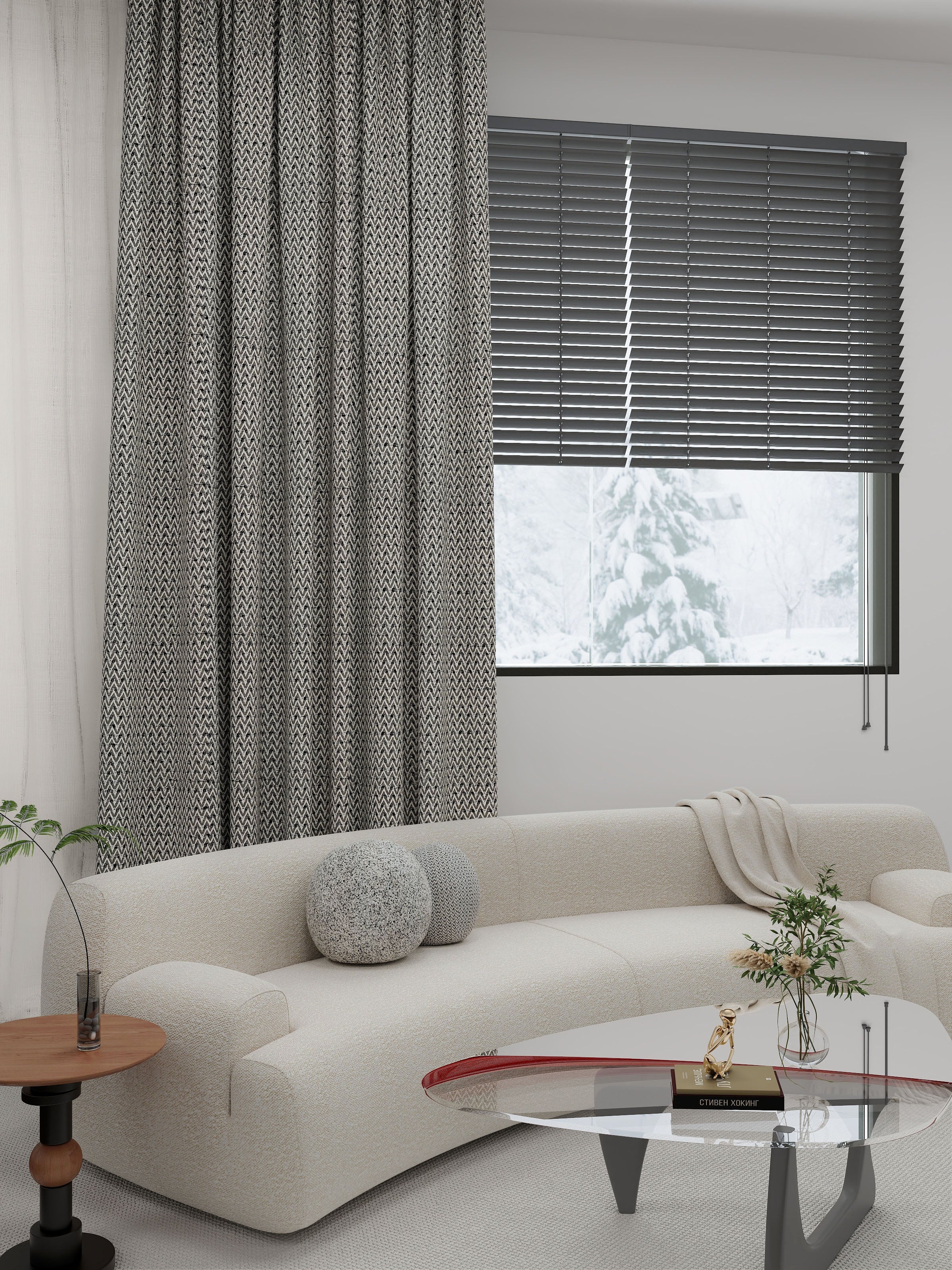 Arrow White Black Drape
