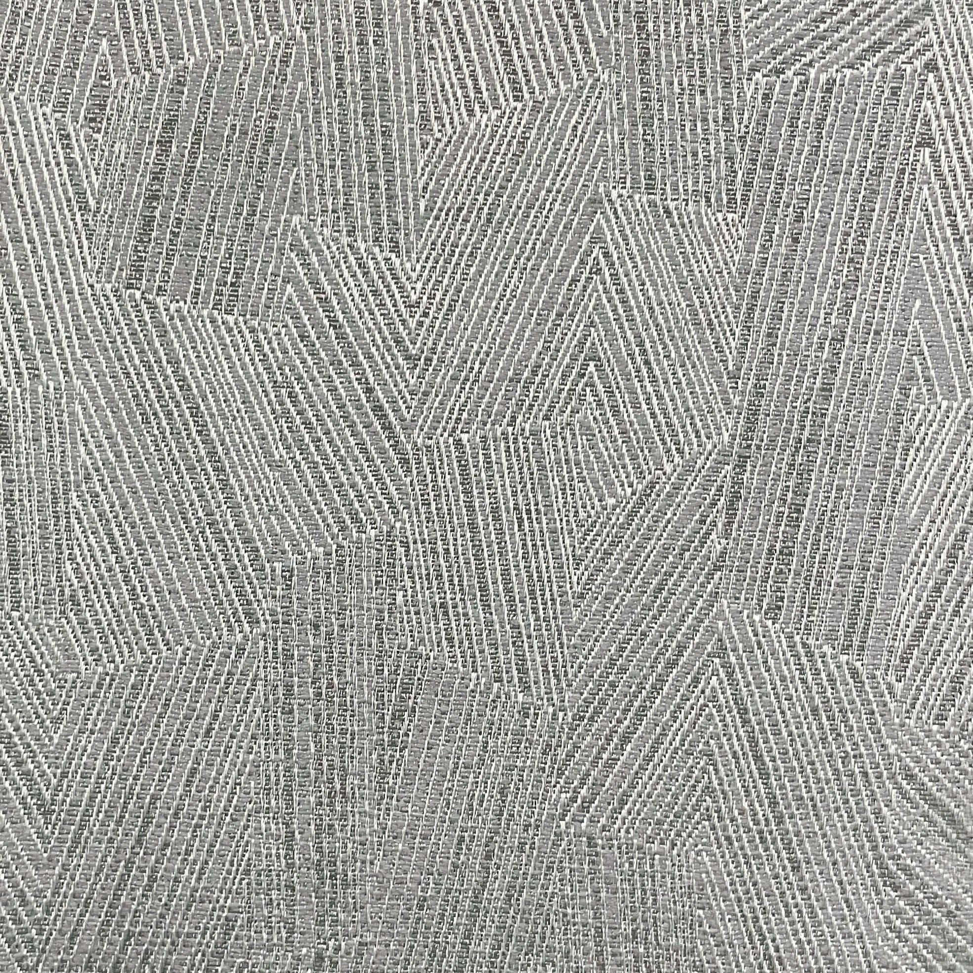 Embroidered Rhombus Grey Roman Shade