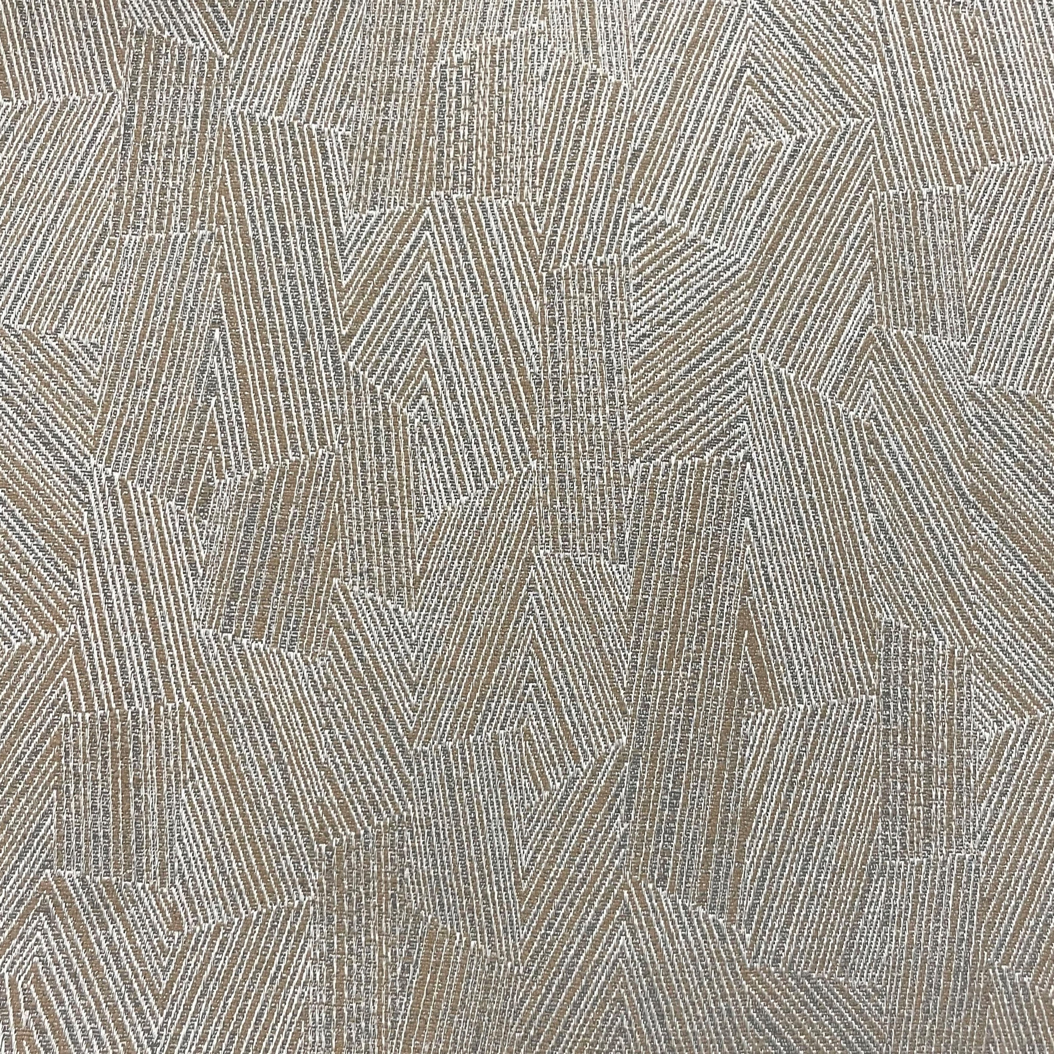 Embroidered Rhombus Brown Roman Shade