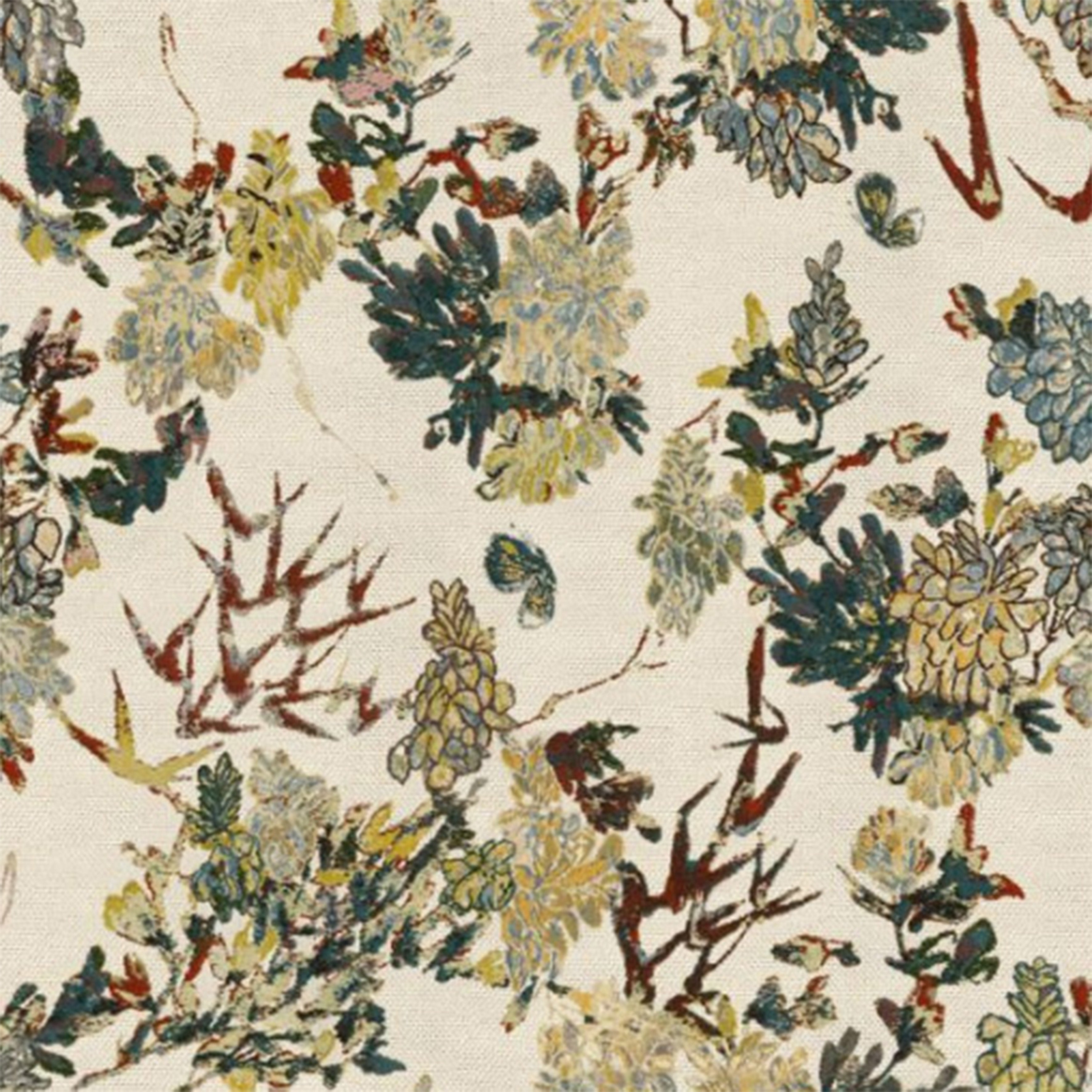 Tree Red Jacquard Valance