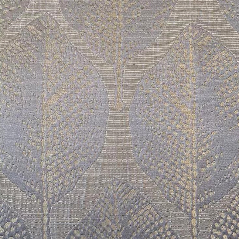 Wax Leaves Light Grey Drape
