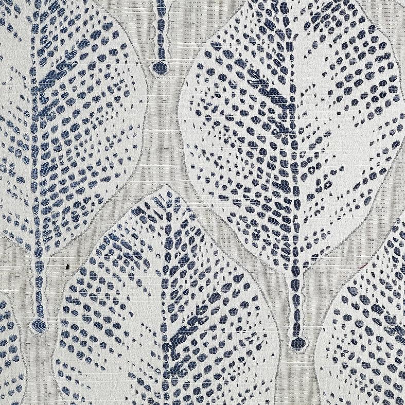 Wax Leaves Blue Roman Shade