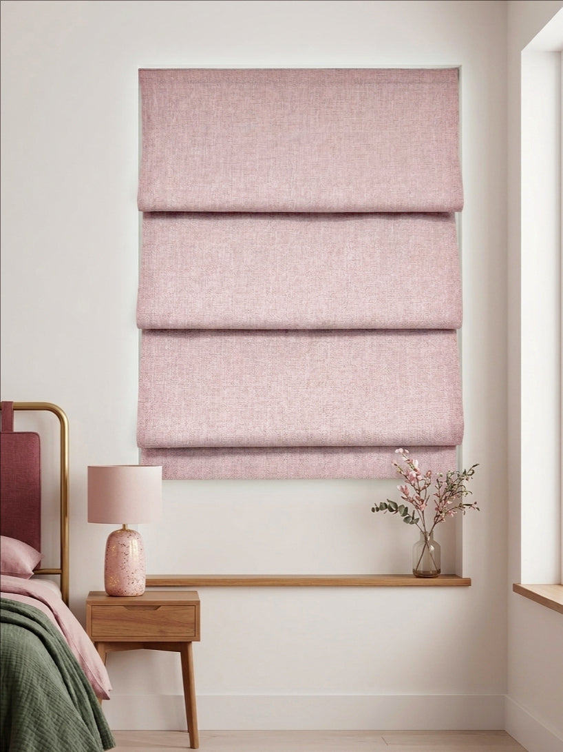 Dusk Pink Blackout Roman Shade