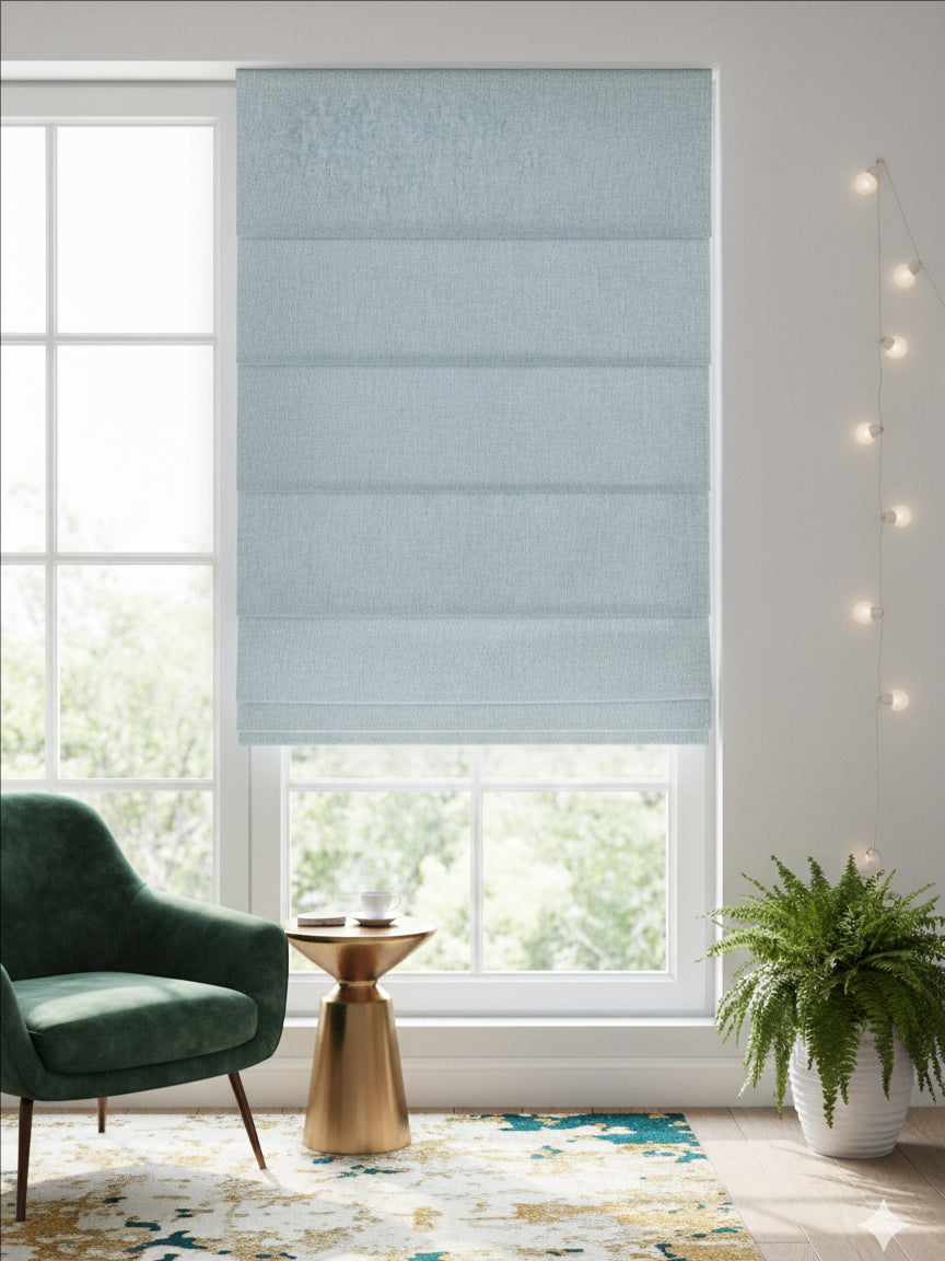 Dusk Bluestone Blackout Roman Shade