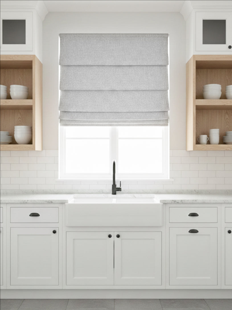 Dusk Carbon Blackout Roman Shade