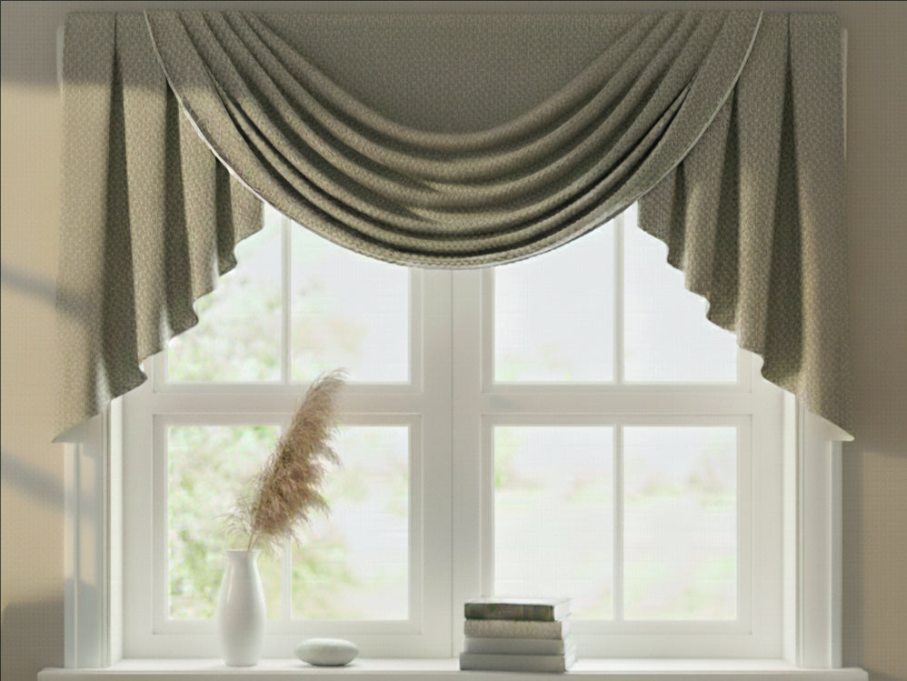 Woven Cotton Morandi Beige Blackout Valance