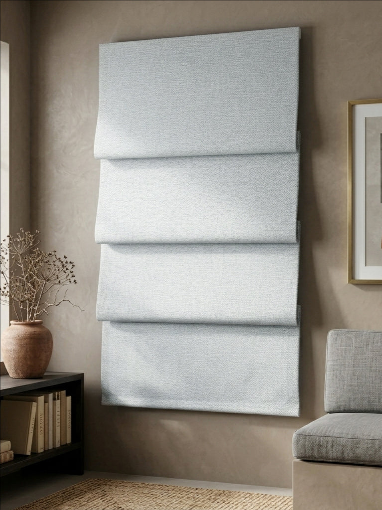 Woven Cotton Morandi Winter Black out Roman Shade