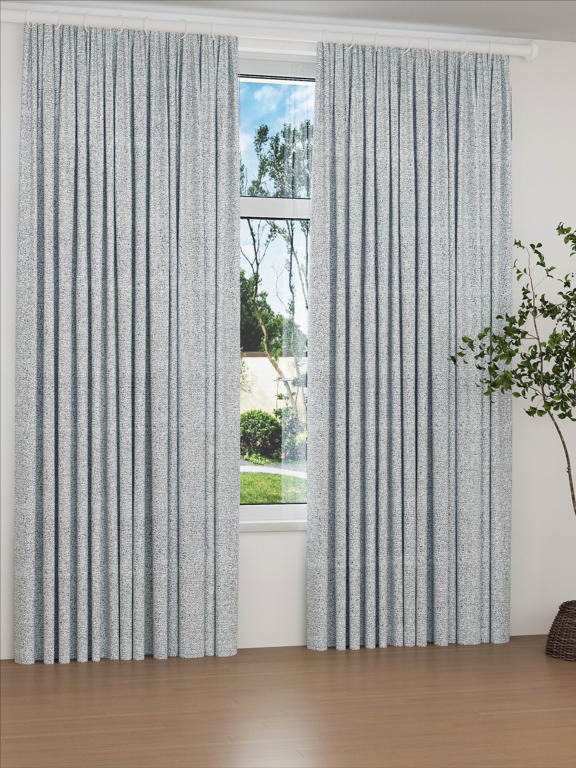 Woven Cotton Morandi Dull grey Blackout Drape