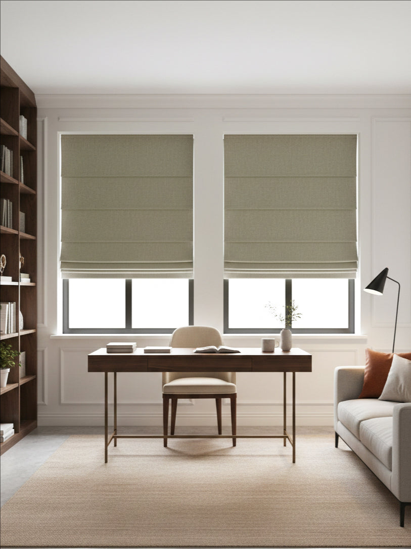 Velvet Deep Brown Roman Shade