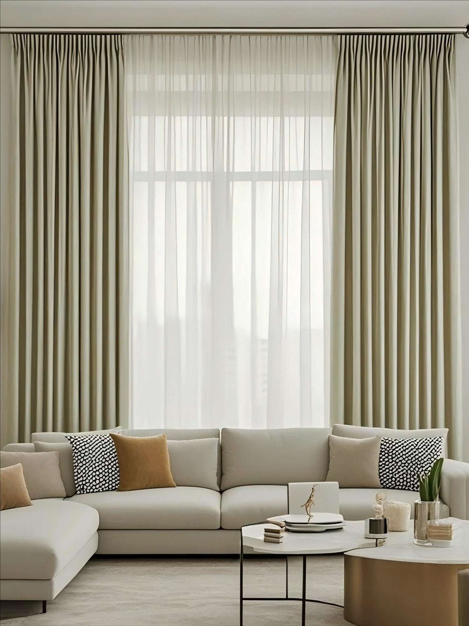 Velvet Light Biege Drape