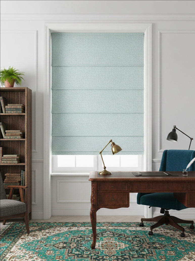 Velvet Light Grey Roman Shade