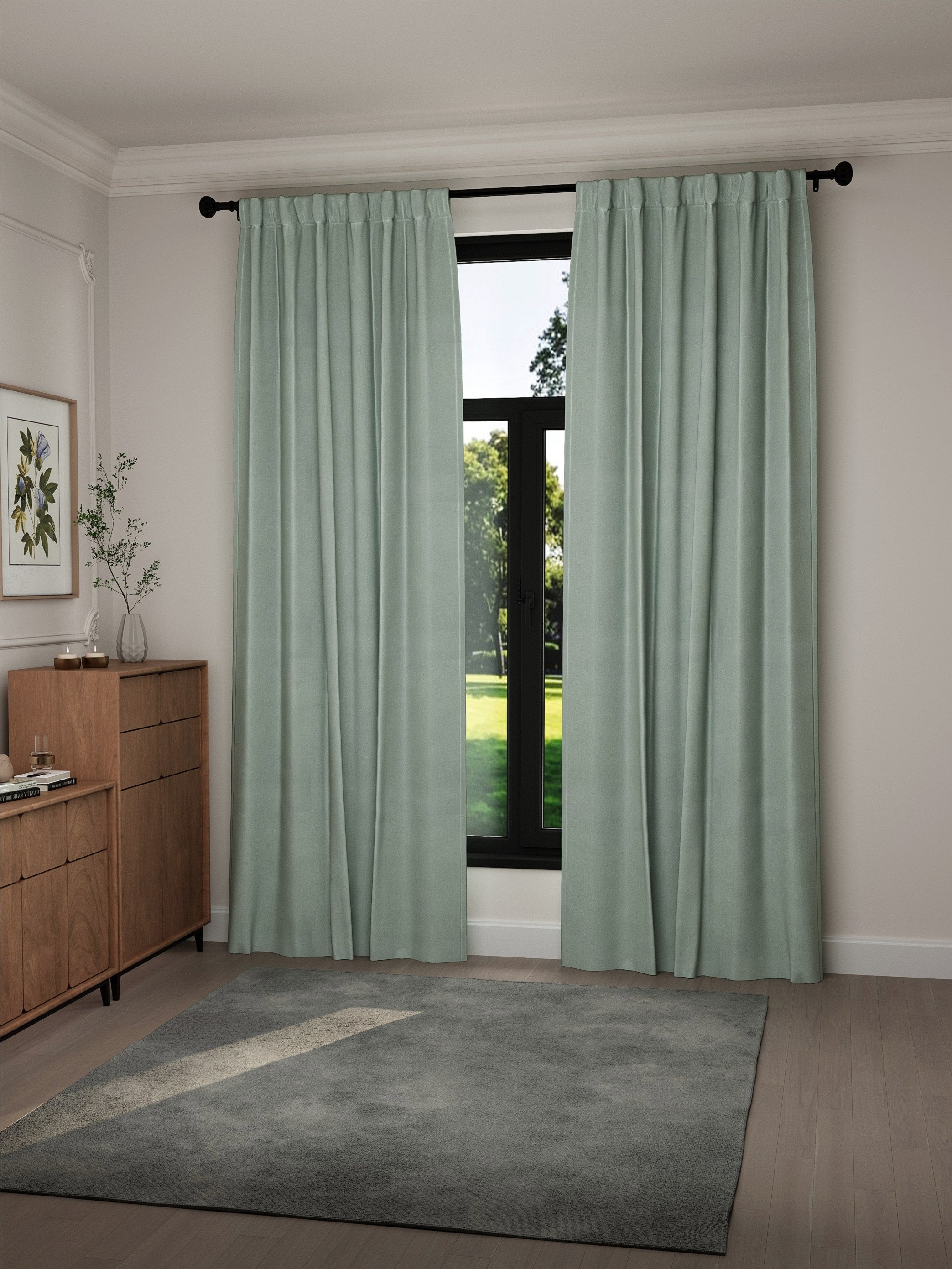 Velvet Winter Grey Drape