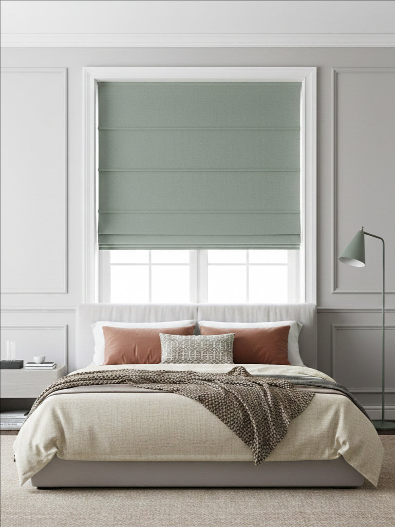 Velvet Winter Grey Roman Shade