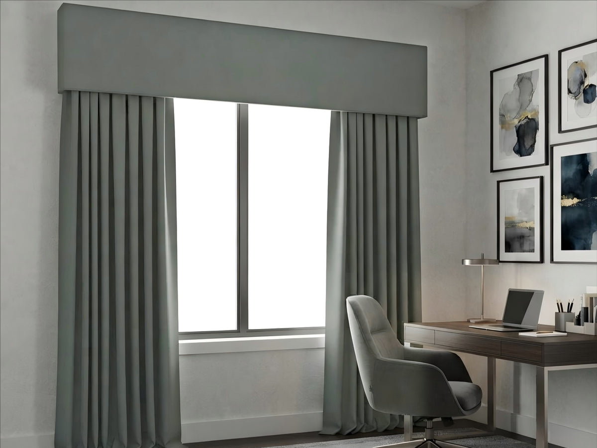Velvet Dark Grey Valance