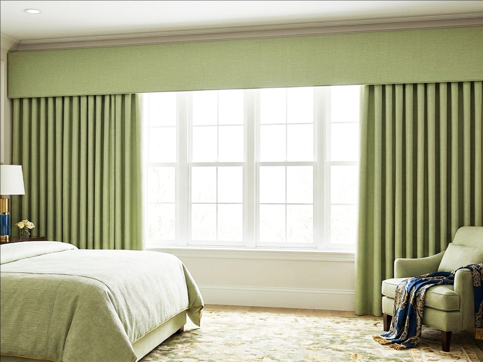 Velvet Grass Green Valance