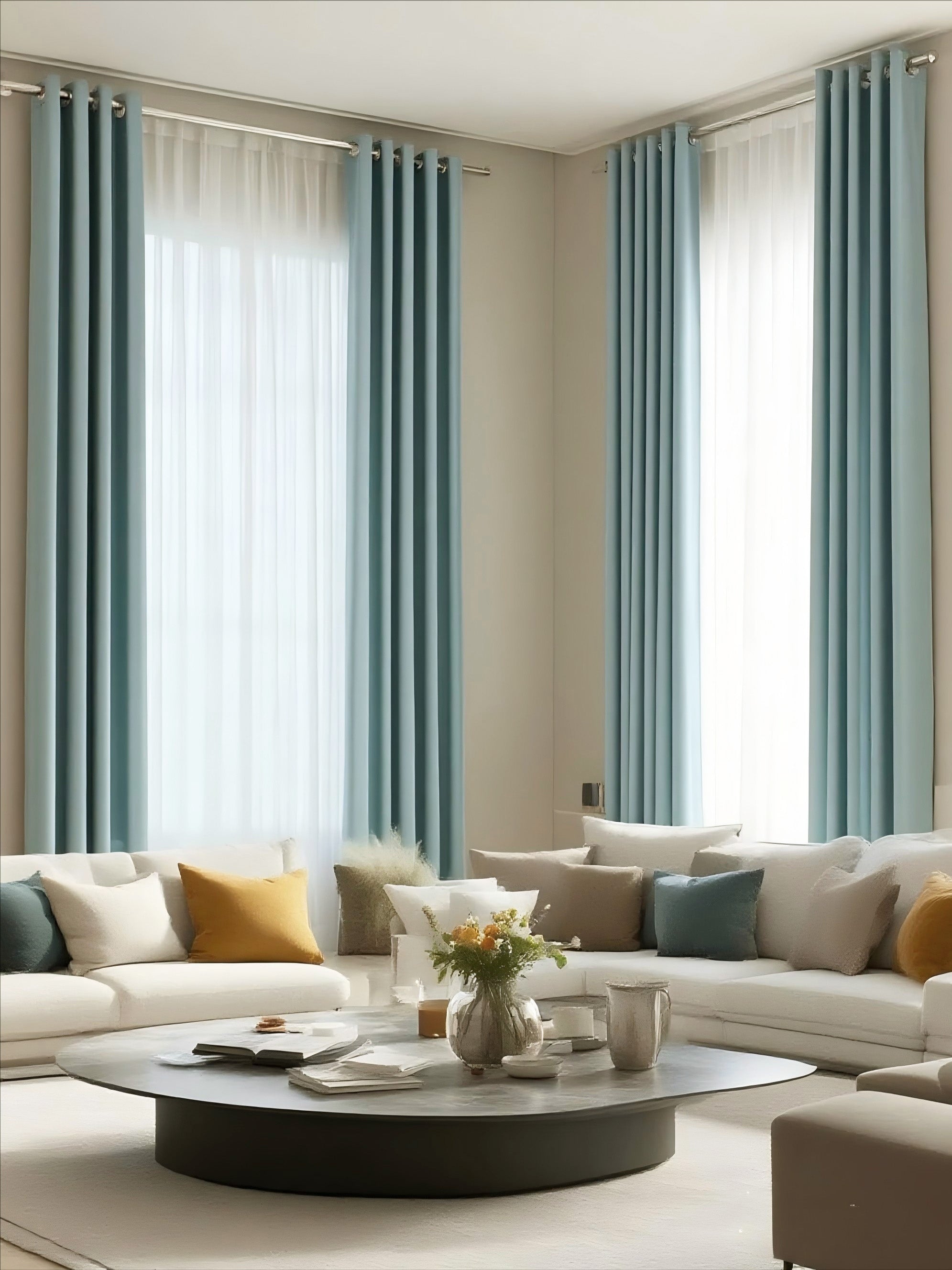 Velvet Sky Blue Drape