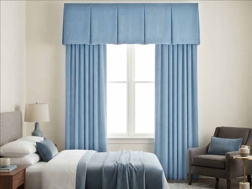 Velvet Sea Blue Valance