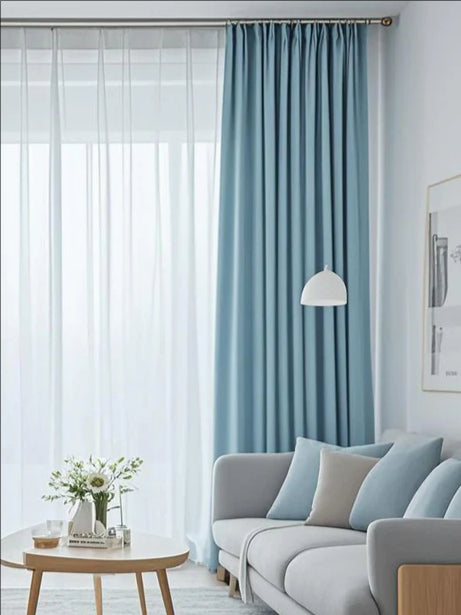 Velvet Sea Blue Drape