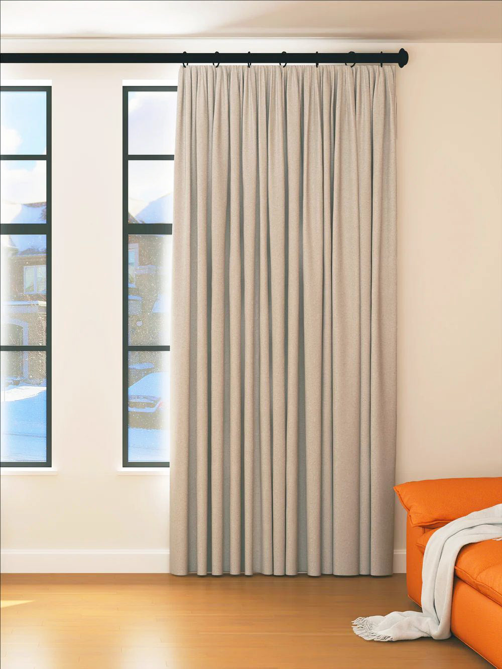 Velvet Beige Drape