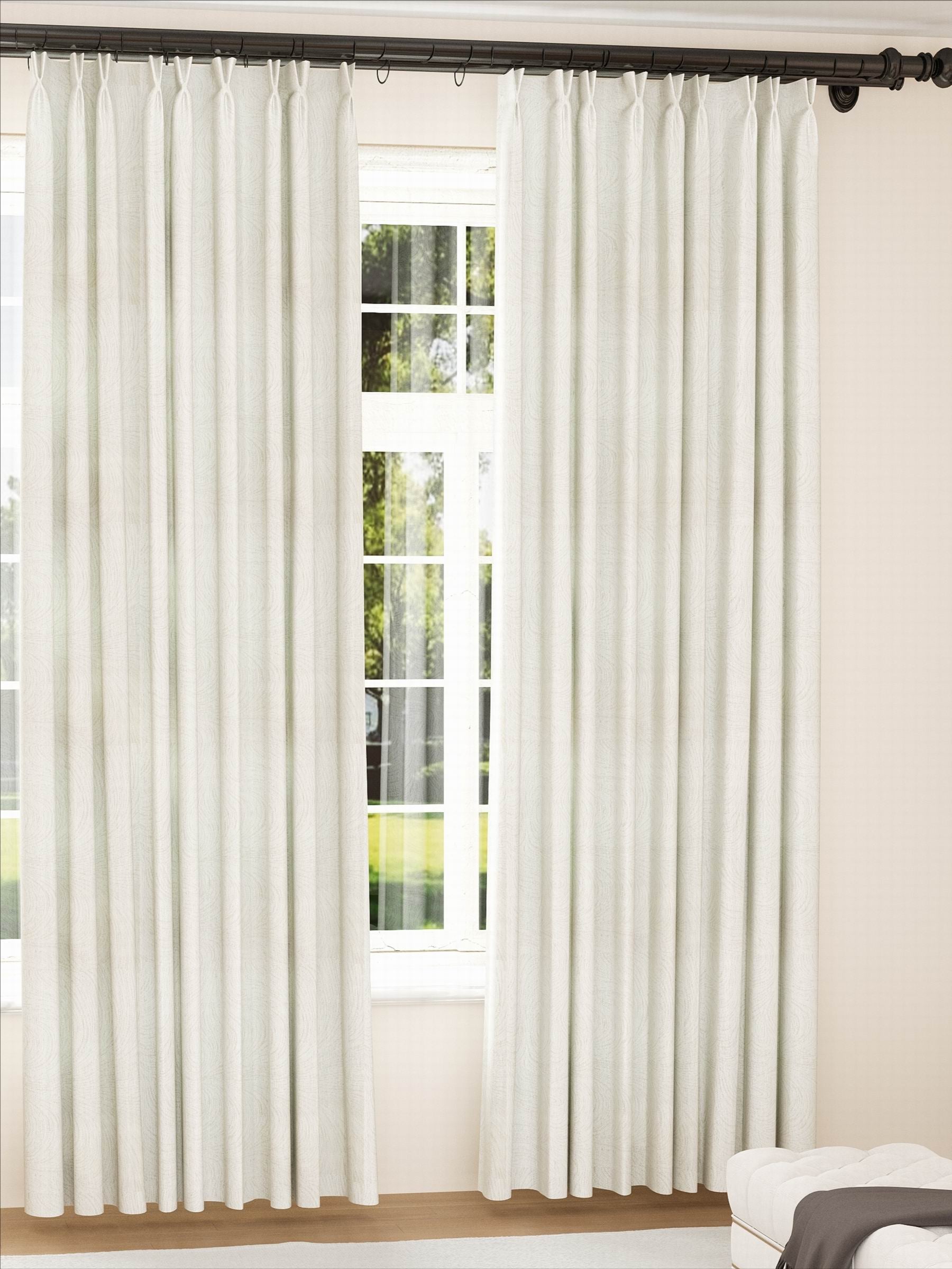 Velvet Cream Wave Drape