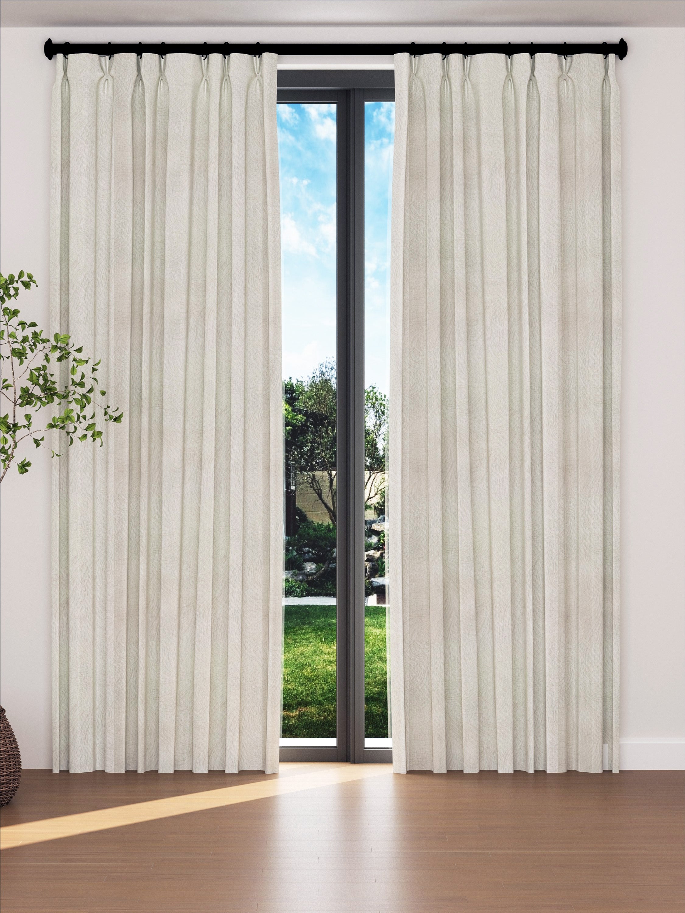 Velvet Light Beige Wave Drape