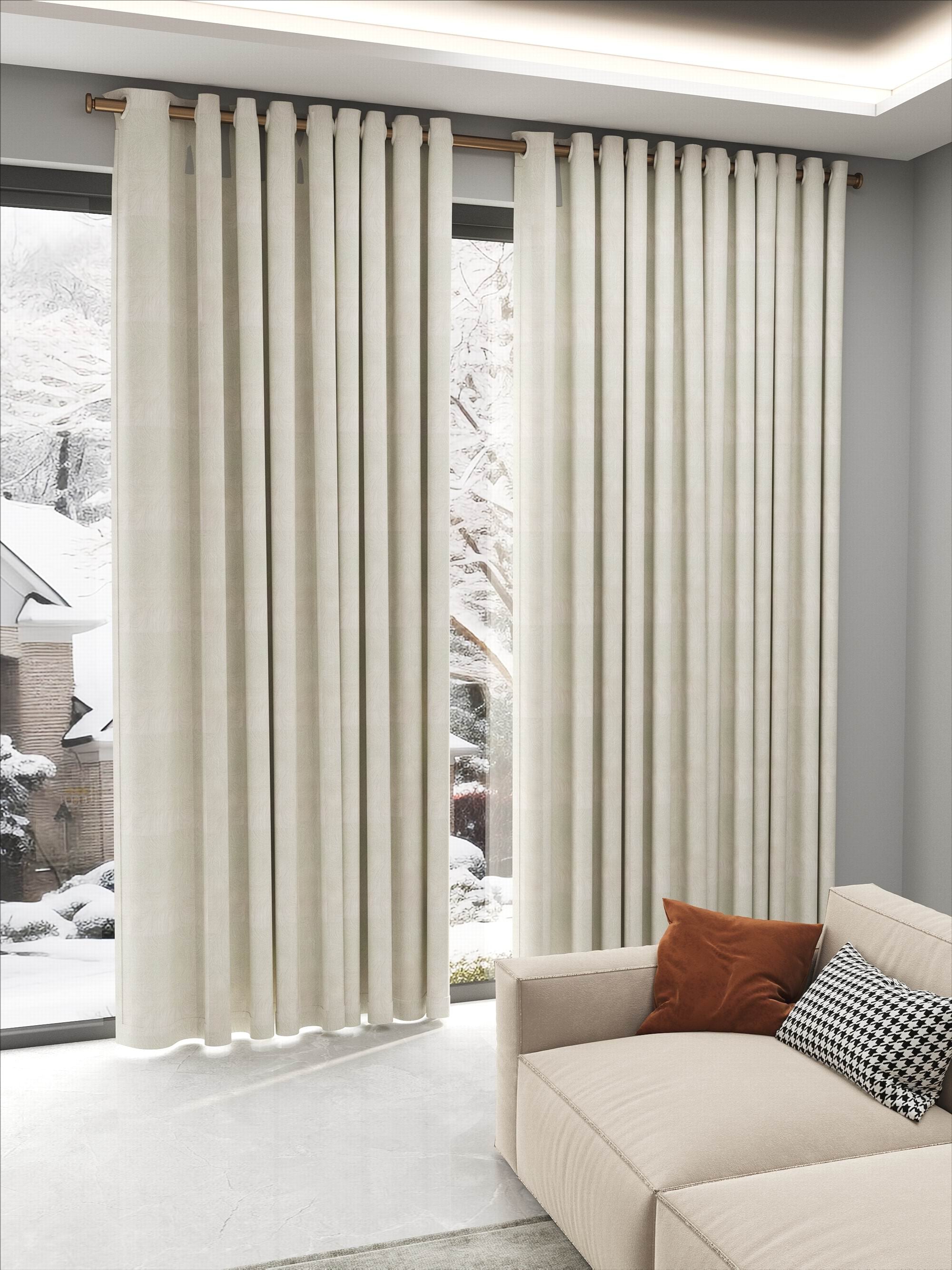 Velvet Beige Wave Drape