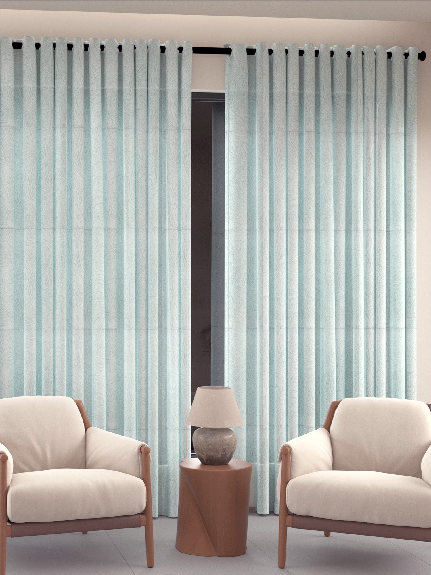 Velvet Blue Wave Drape