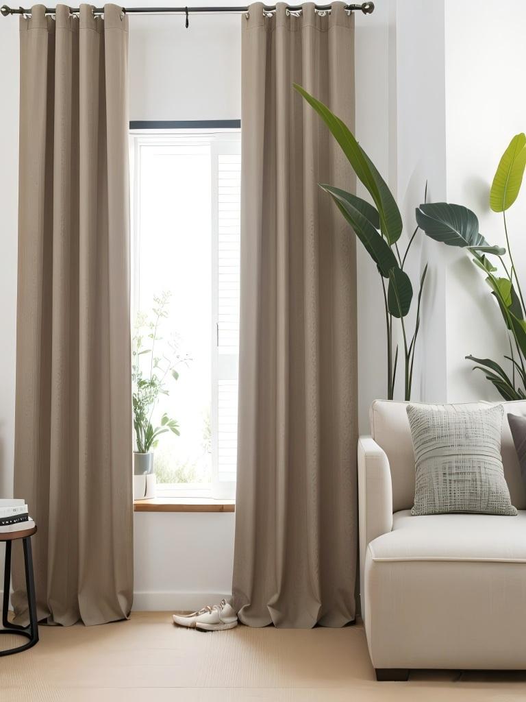 Velvet Brown Leaves Drape