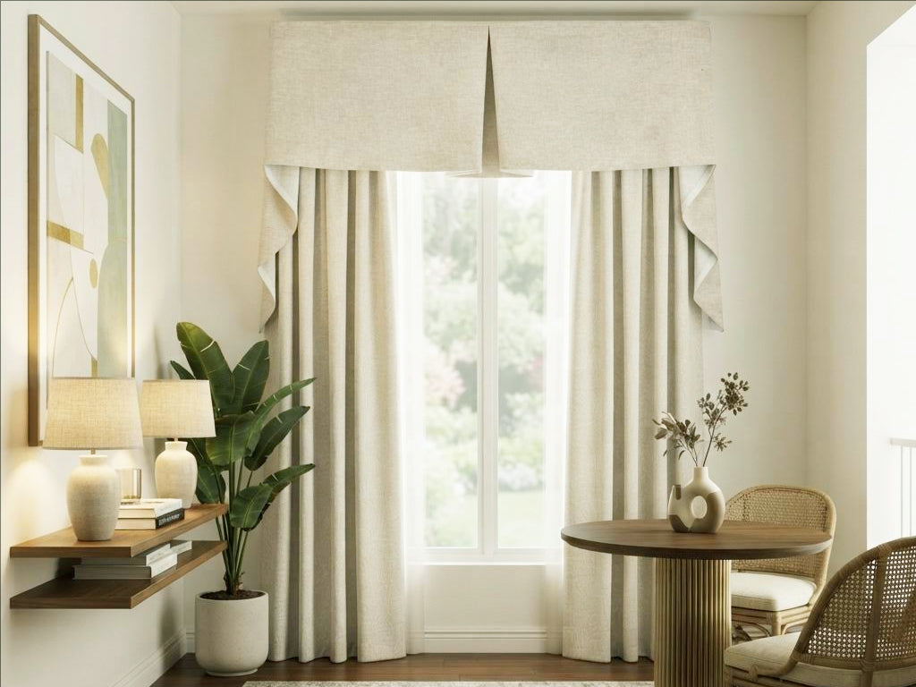 Velvet Latte Leaves Valance