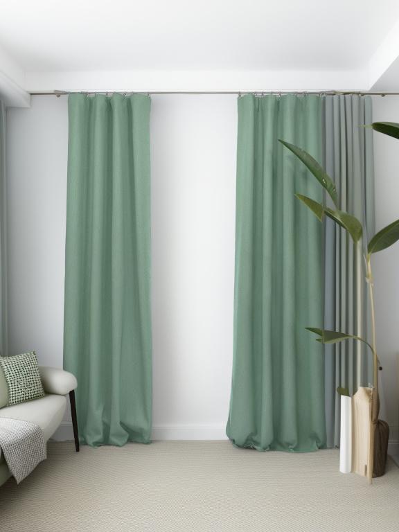 Velvet Lake Blue Leaves Drape