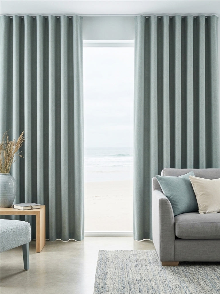 Premium Linen Shadow Gray Curtains