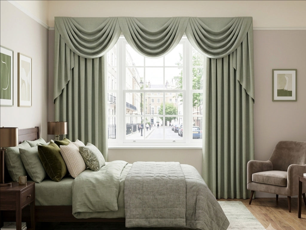 Premium Linen Cosmic Gray Valance