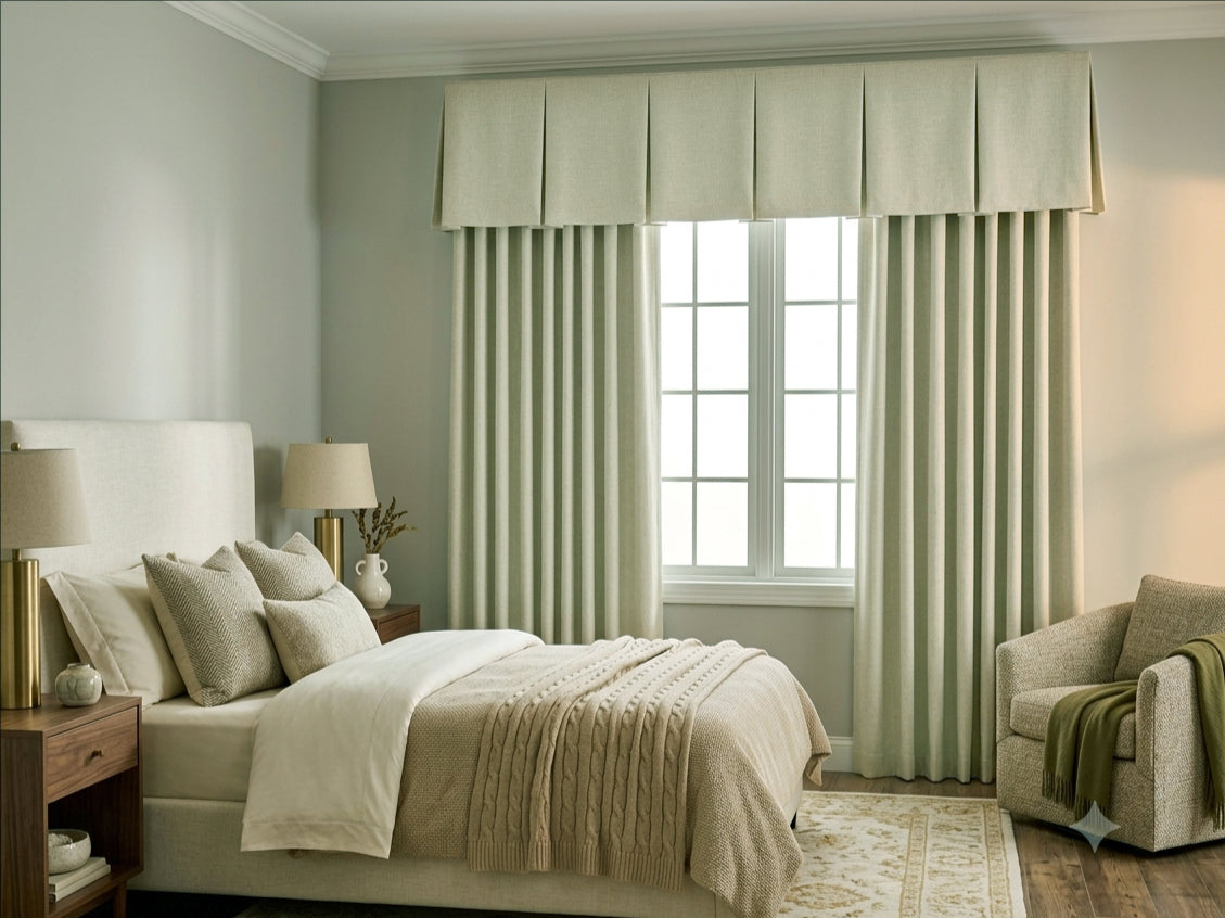 Premium Linen Oatmeal Valance