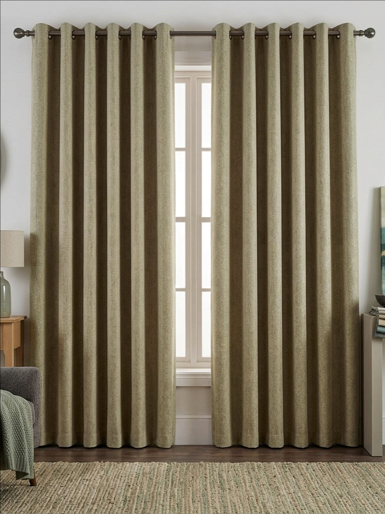 Premium Linen Sand Beige Curtains