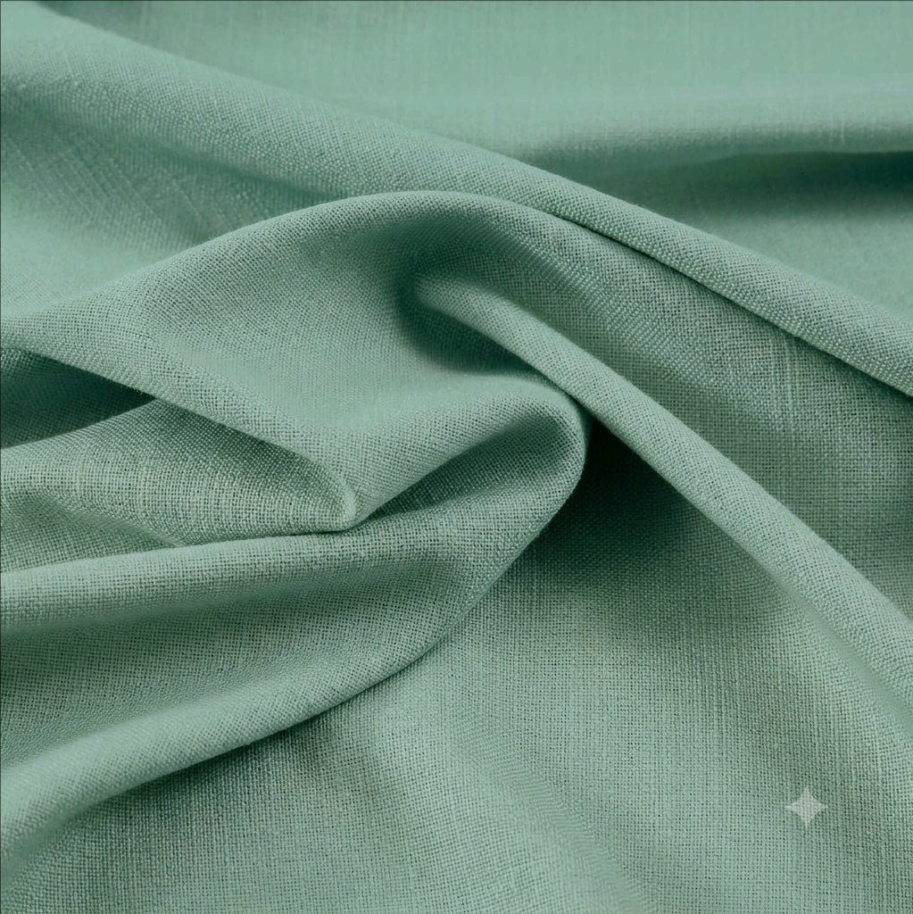 Premium Linen Teal Green Curtain