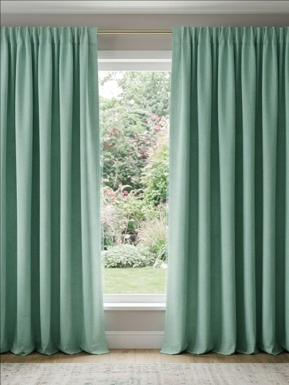 Premium Linen Teal Green Curtain