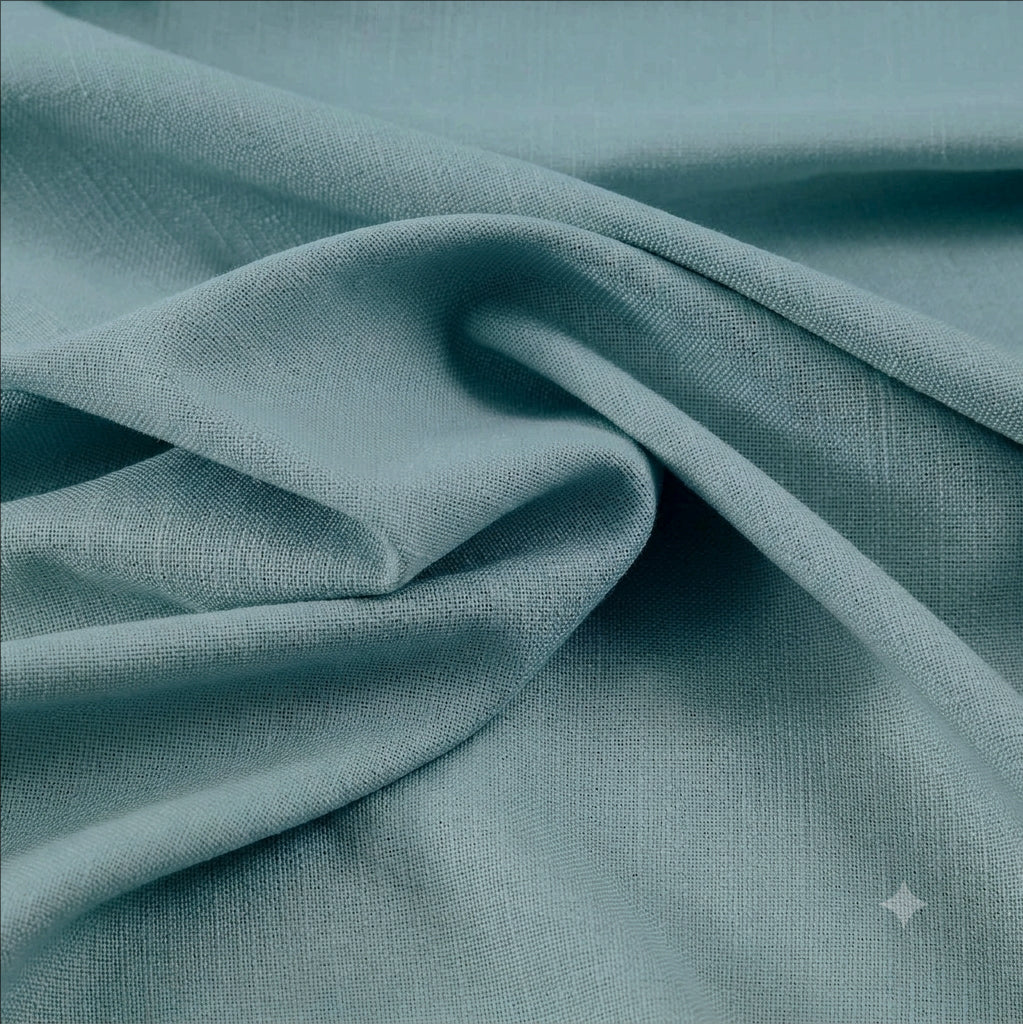 Premium Linen Denim Blue Curtain