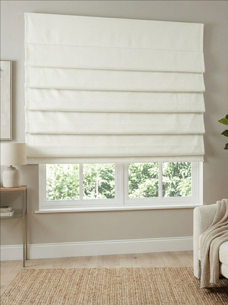 Solstice White Roman Shade