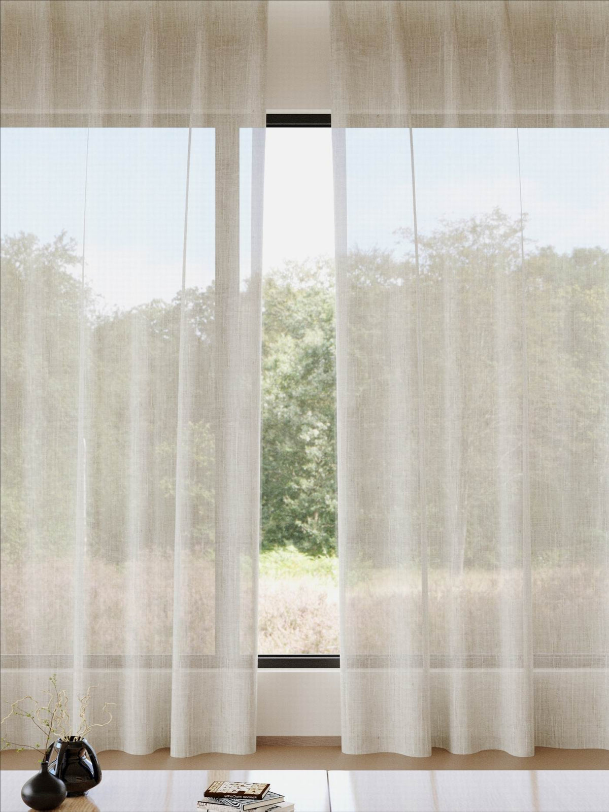 : Domenico Beige Sheer Curtains | Custom-Made Elegance at ...
