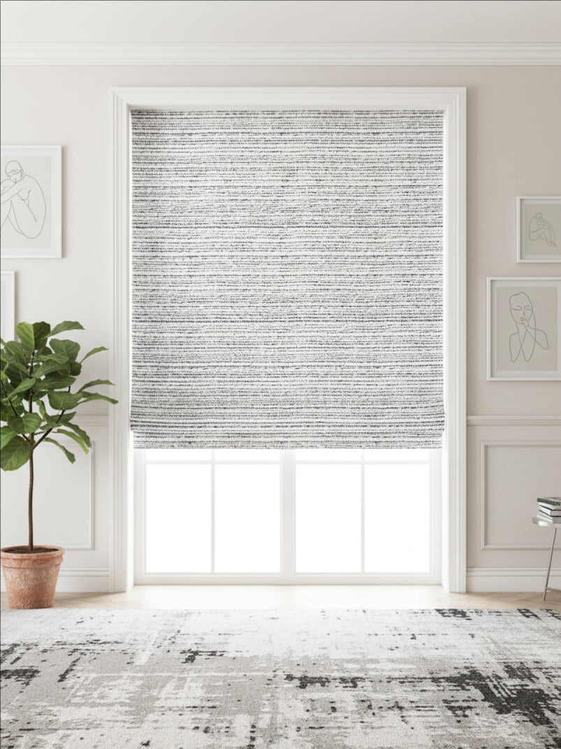 Line Little Black Roman Shade