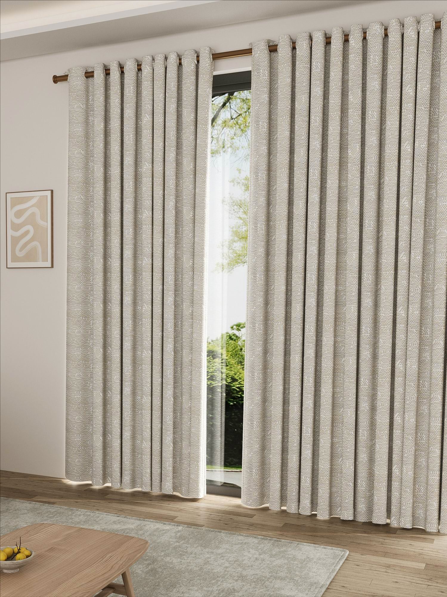 Diamond Beige&Toffee Drape