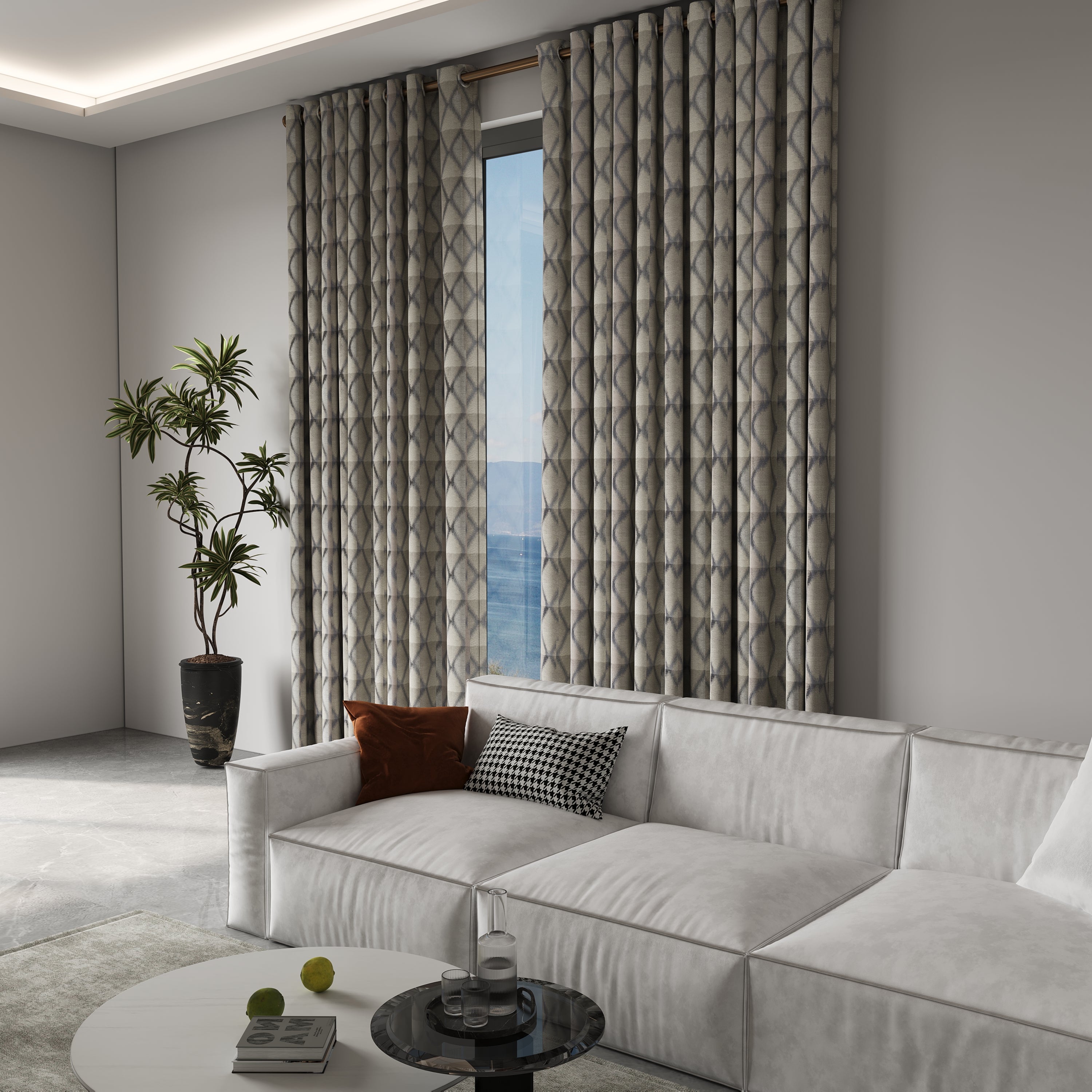 Square Beige Drape