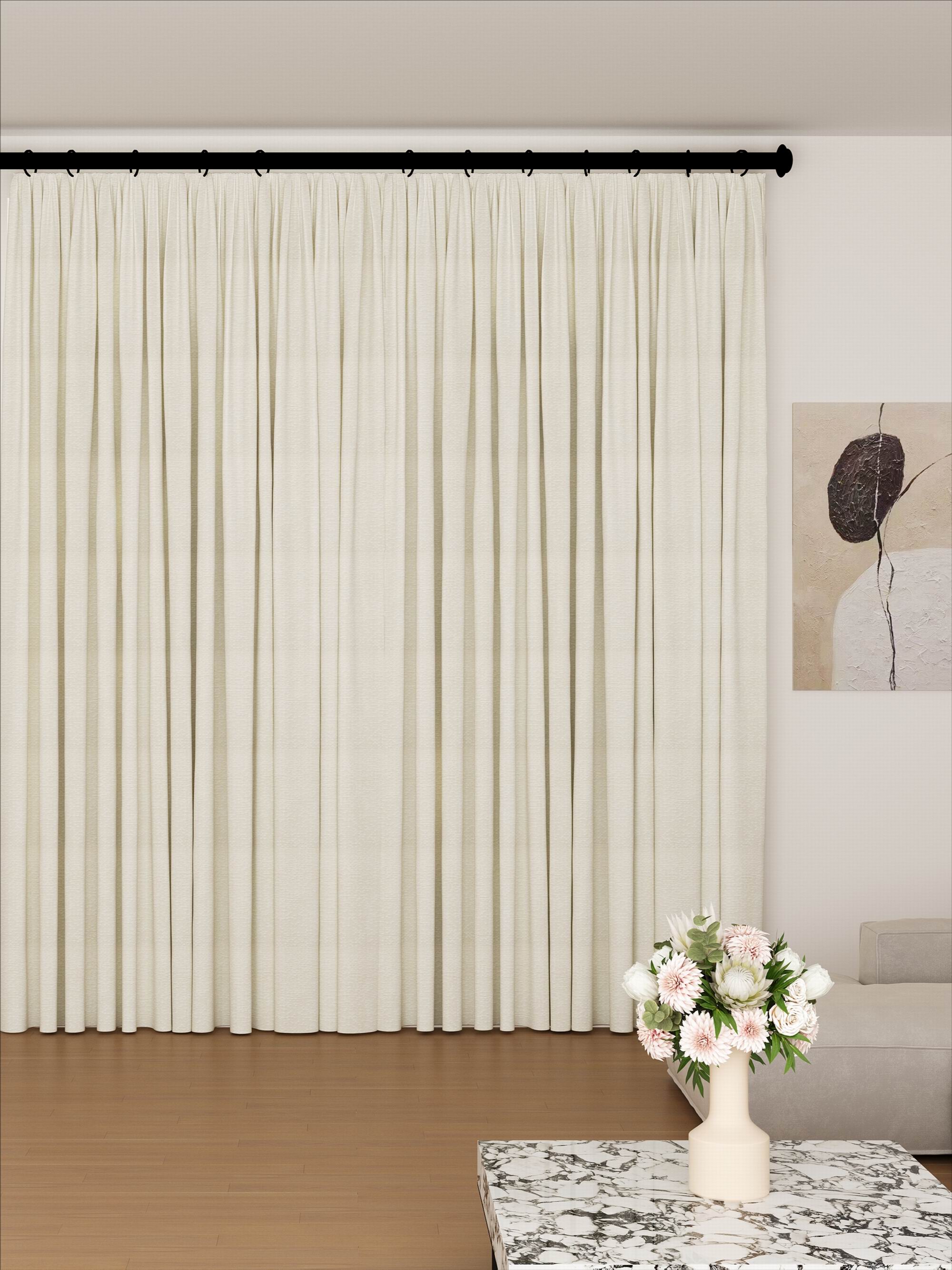 Diamond platinum&White Faux Wool Drape