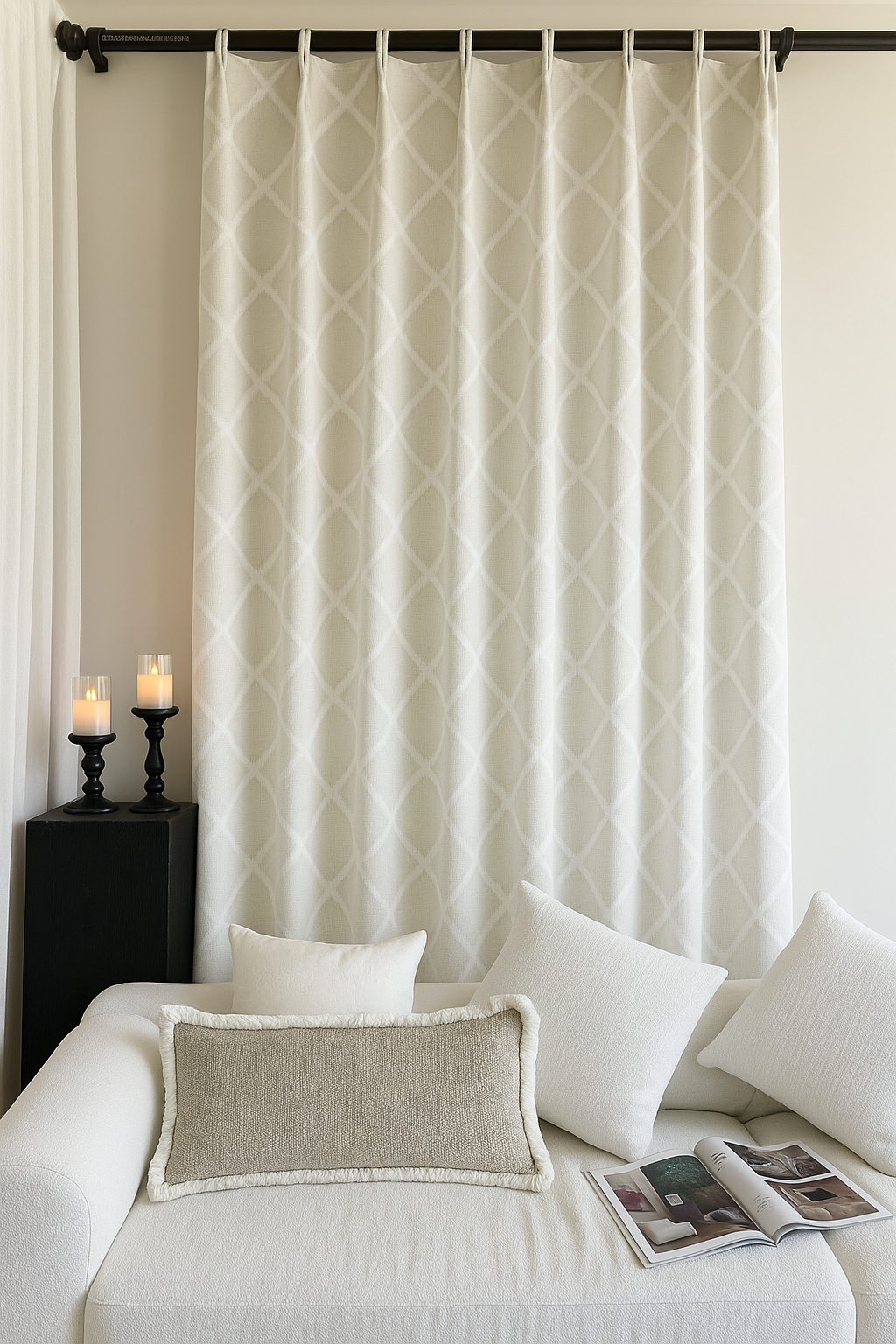 Square Cream Drape
