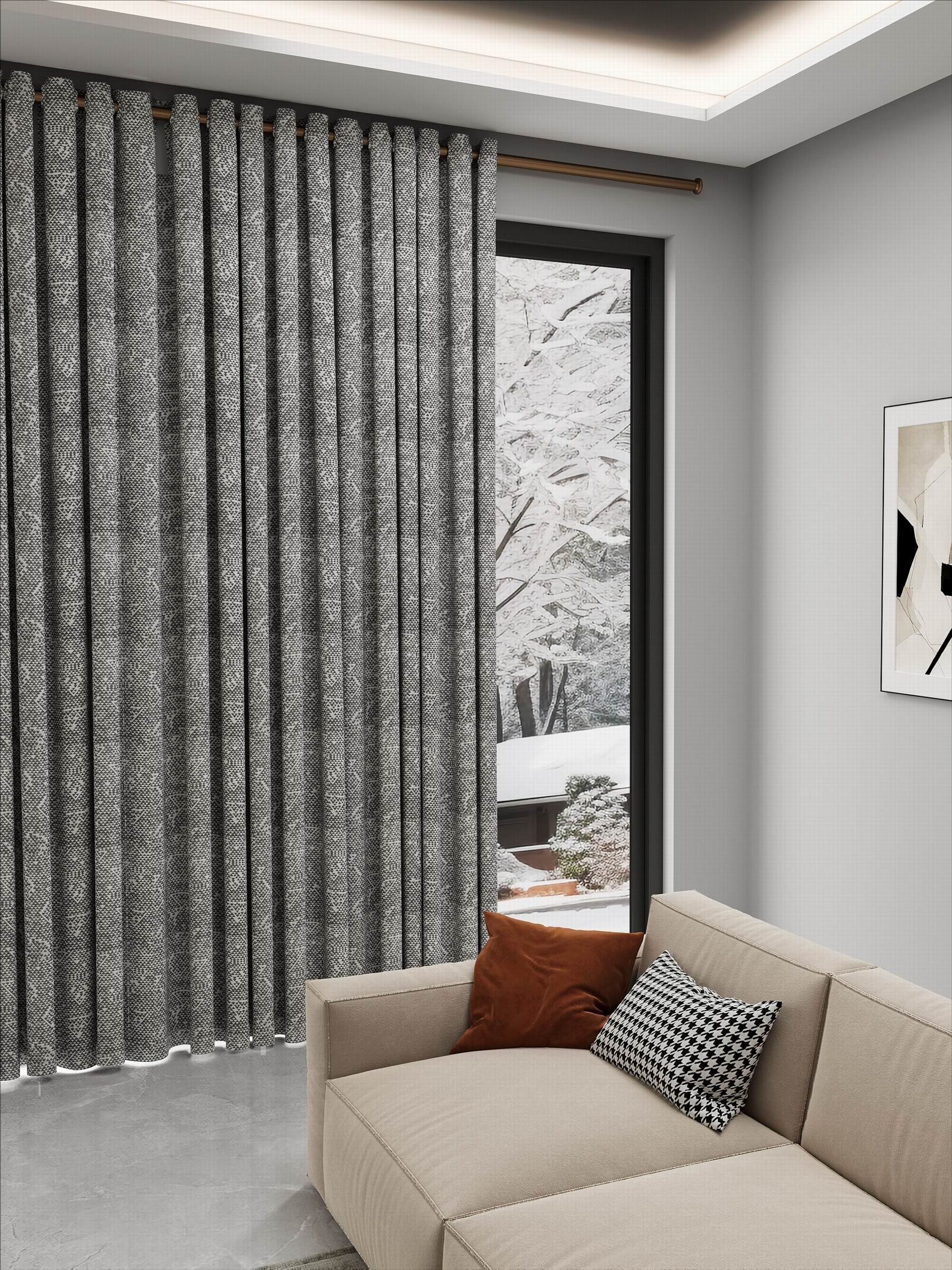 Diamond platinum&purple grey Faux Wool Drape