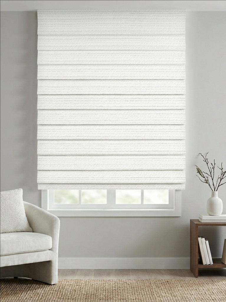 Line White Roman Shade