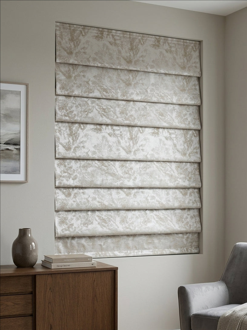 Twilight Pearl Silver Roman Shade